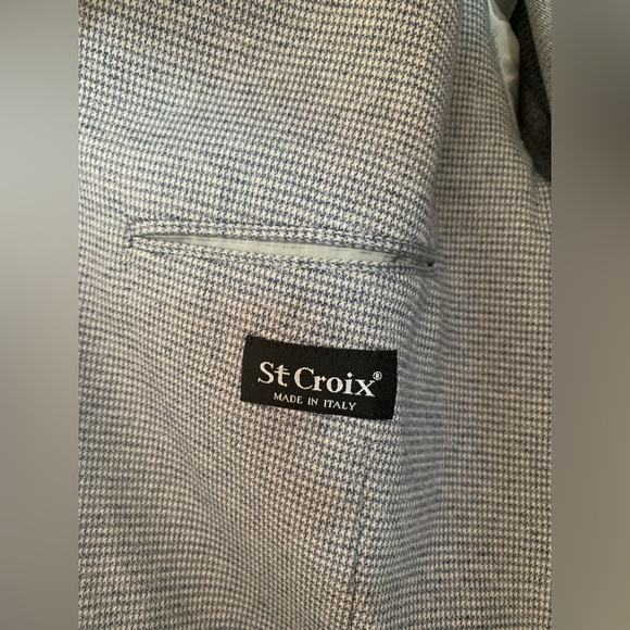 St. Croix men’s woven techno-cotton houndstooth pattern blazer - Picture 4 of 6